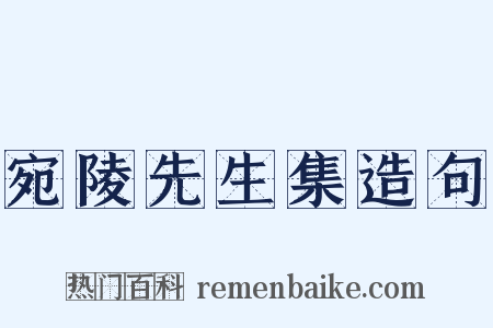 宛陵先生集造句是什么意思的图片